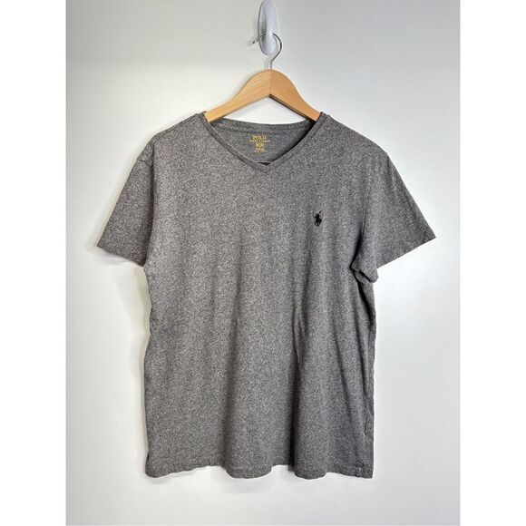 Polo Ralph Lauren Shirt Mens Gray Tee Short Sleeve Logo Size Medium‎ - Picture 2 of 6
